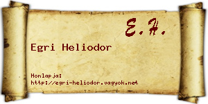 Egri Heliodor névjegykártya